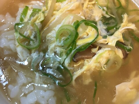 中華スープの卵雑炊